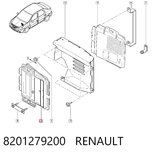 Електронний блок керування двигуном 8201279200 Renault (RVI)