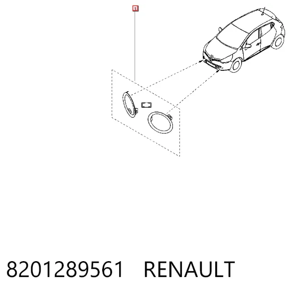 Спойлер переднього бампера 8201289561 Renault (RVI)