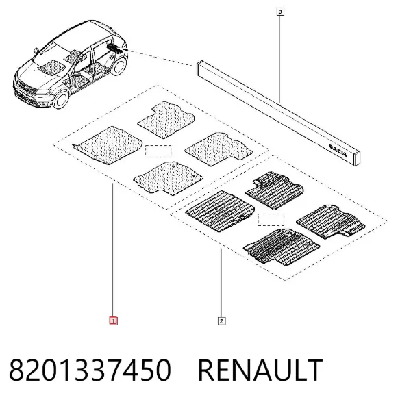 Коврики 8201337450 Renault (RVI)