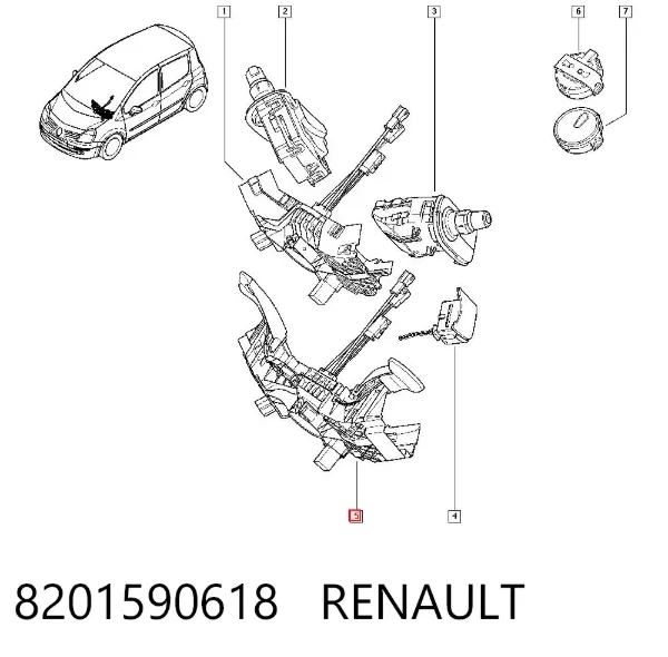 Підрульовий перемикач Renault Clio III