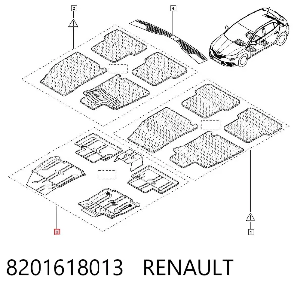 Коврики 8201618013 Renault (RVI)