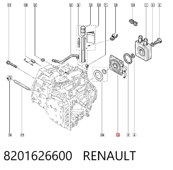 Блок розподілу олії АКПП 8201626600 Renault (RVI)