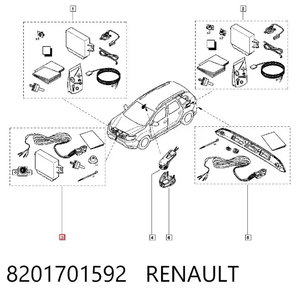Камера системи забезпечення видимості 8201701592 Renault (RVI)