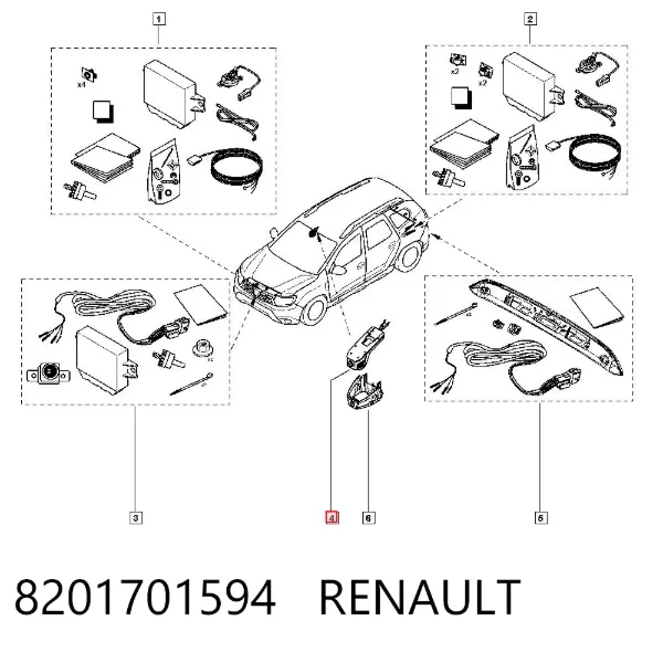 Камера системи забезпечення видимості 8201701594 Renault (RVI)