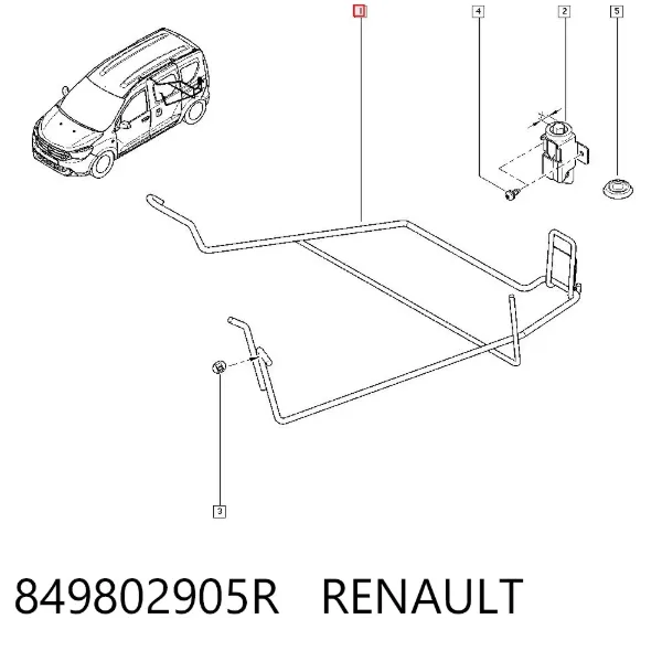 Кронштейн запасного колеса 849802905R Renault (RVI)
