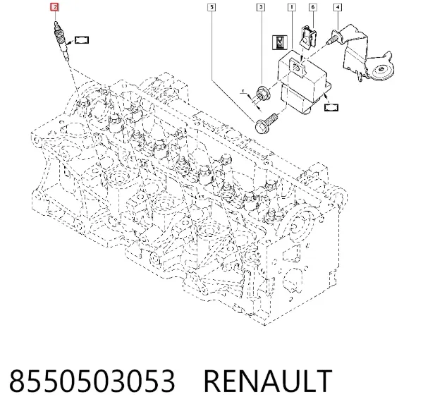 Свічка накалу 8550503053 Renault (RVI)