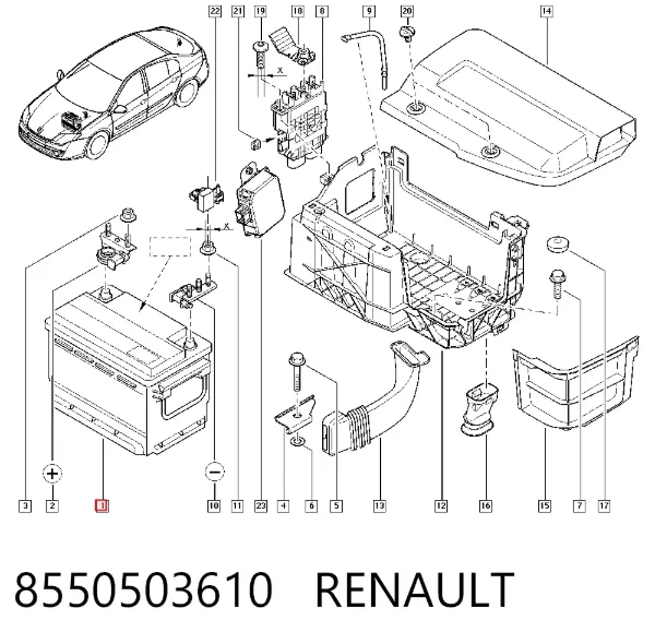 Акумуляторна батарея, АКБ 8550503610 Renault (RVI)