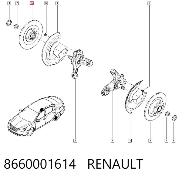 Гальмівні диски 8660001614 Renault (RVI)