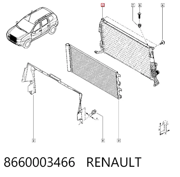 Радіатор 8660003466 Renault (RVI)