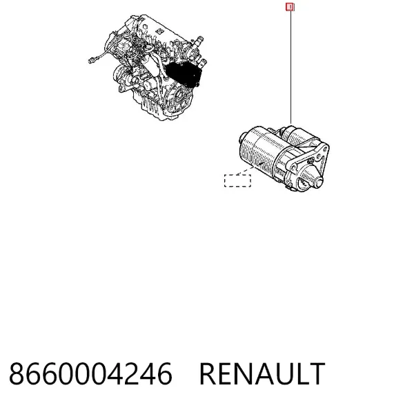 Стартер 8660004246 Renault (RVI)
