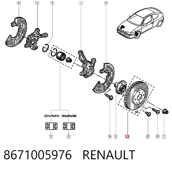 Гальмівні диски передні 8671005976 Renault (RVI)
