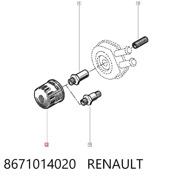Масляний фільтр 8671014020 Renault (RVI)