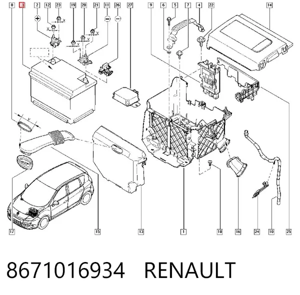 Акумуляторна батарея, АКБ 8671016934 Renault (RVI)