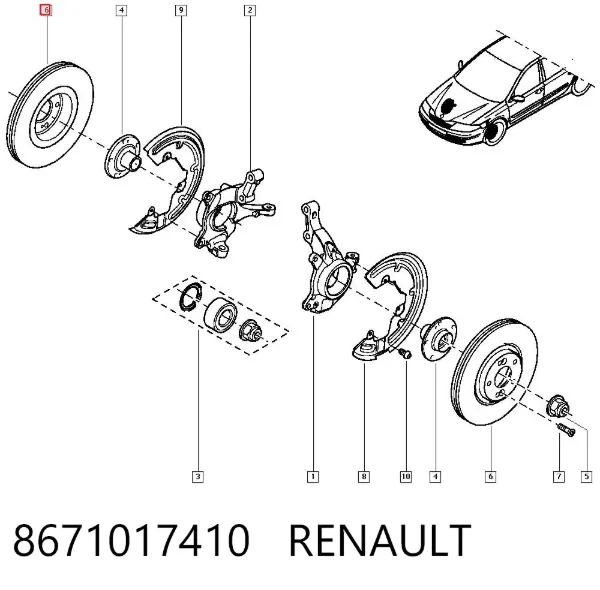 Гальмівні диски передні 8671017410 Renault (RVI)