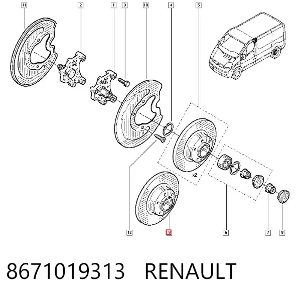 Гальмівні диски 8671019313 Renault (RVI)