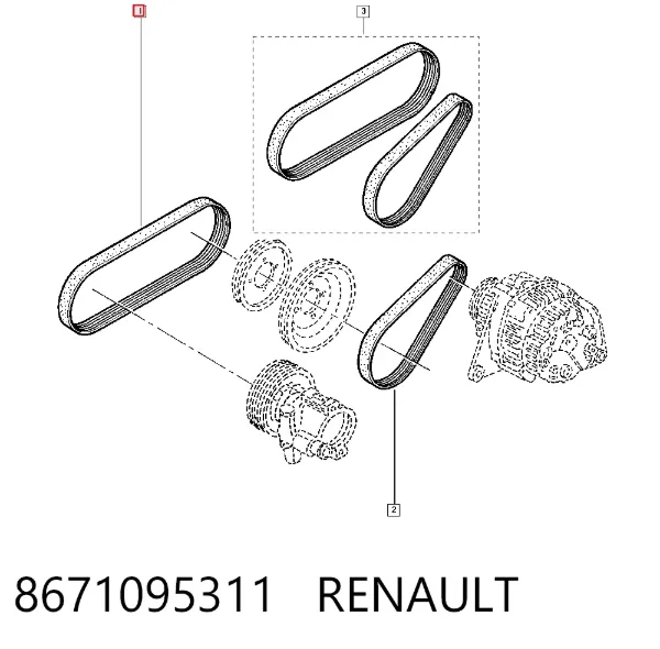 Ремінь генератора 8671095311 Renault (RVI)