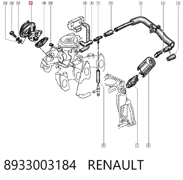 Клапан ЄГР Renault 19 II