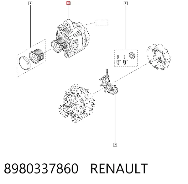 Генератор 8980337860 Renault (RVI)