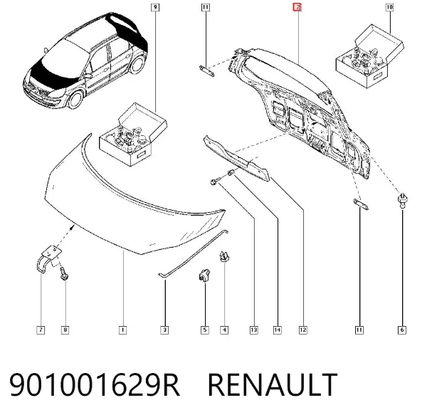 Ляда 901001629R Renault (RVI)