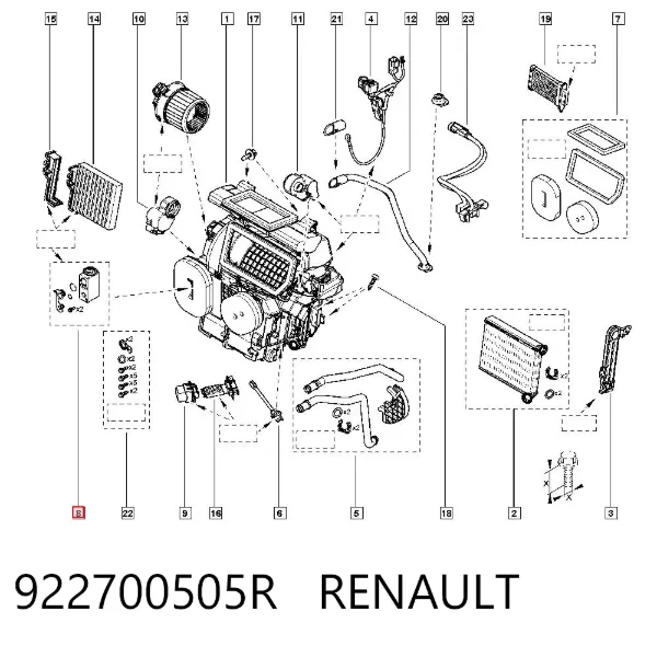 Клапан TRV, кондиціонера 922700505R Renault (RVI)