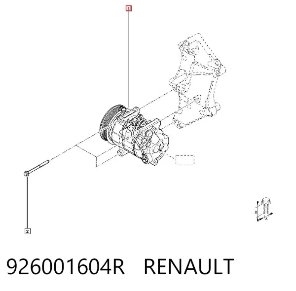 Компресор кондиціонера 926001604R Renault (RVI)