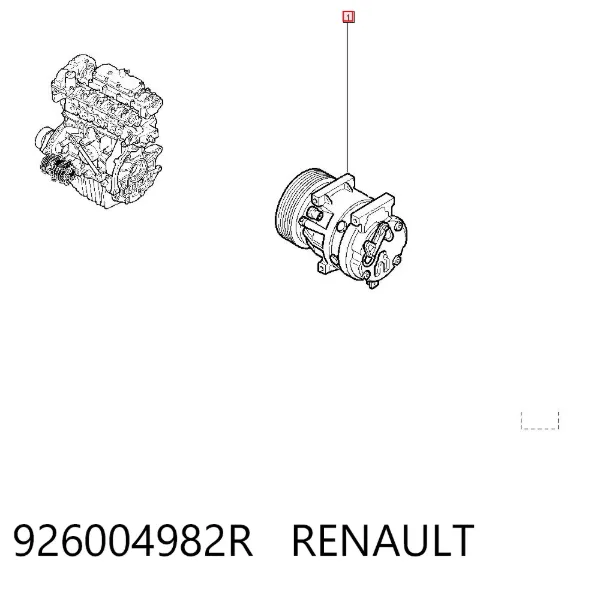 Компресор кондиціонера 926004982R Renault (RVI)