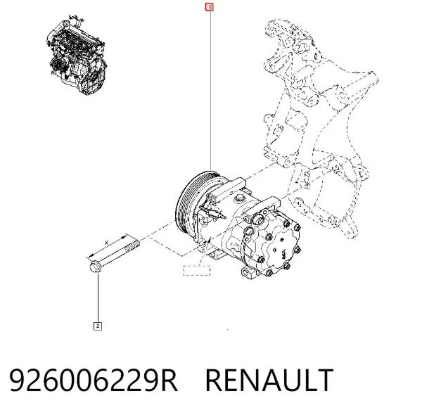 Компресор кондиціонера 926006229R Renault (RVI)