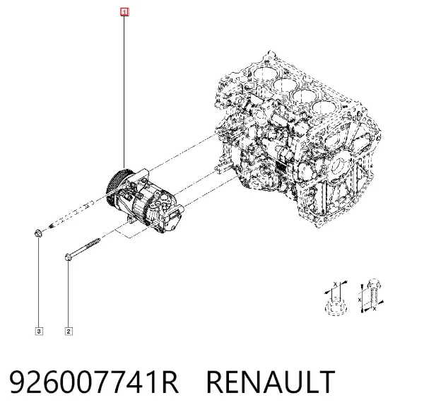 Компресор кондиціонера 926007741R Renault (RVI)