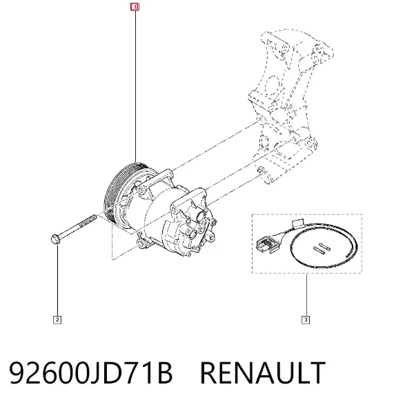 Компресор кондиціонера 92600JD71B Renault (RVI)