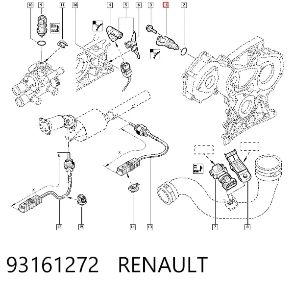 Датчик распредвалу 93161272 Renault (RVI)