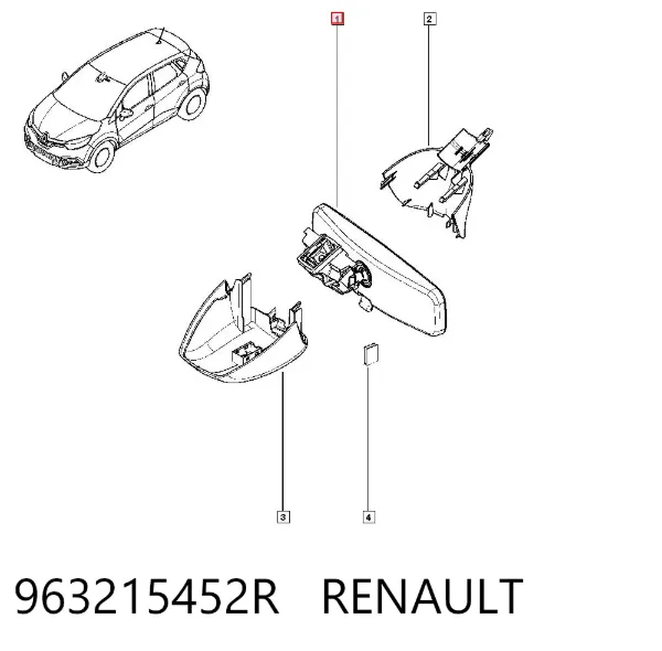 Дзеркало салону 963215452R Renault (RVI)