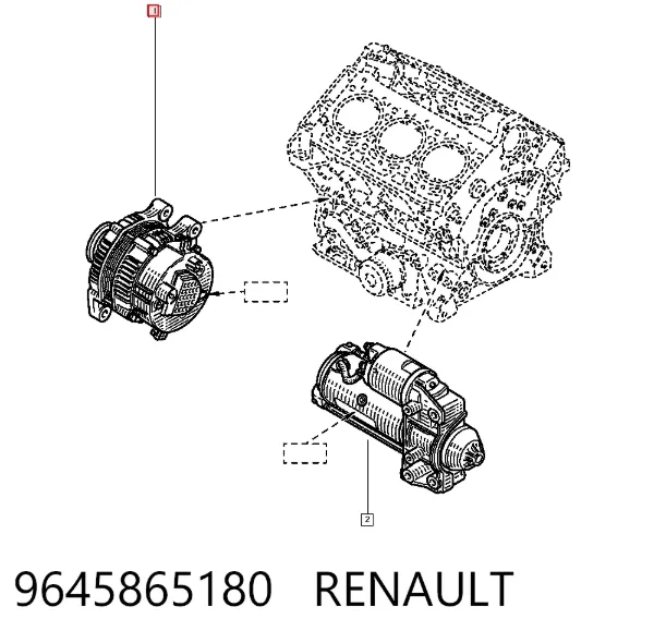 Генератор 9645865180 Renault (RVI)