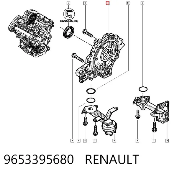 Шків колінвала 9653395680 Renault (RVI)