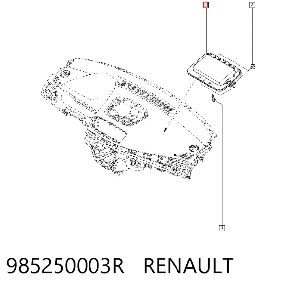 Подушка безпеки, пасажирська, AIRBAG 985250003R Renault (RVI)