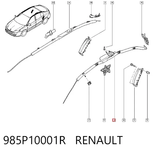 Подушка безпеки, збоку, ліва, AIRBAG 985P10001R Renault (RVI)