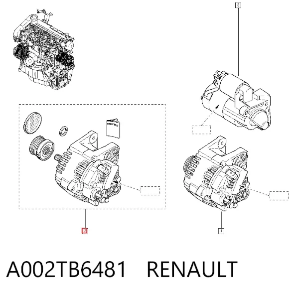 Генератор A002TB6481 Renault (RVI)
