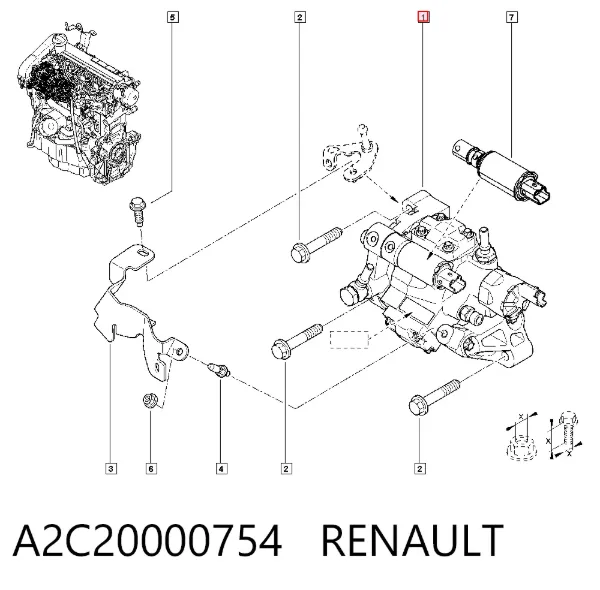 Паливний насос високого тиску A2C20000754 Renault (RVI)