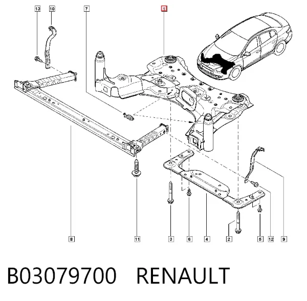 Підрамник передній B03079700 Renault (RVI)