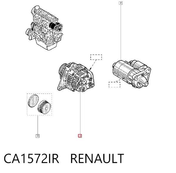 Генератор CA1572IR Renault (RVI)