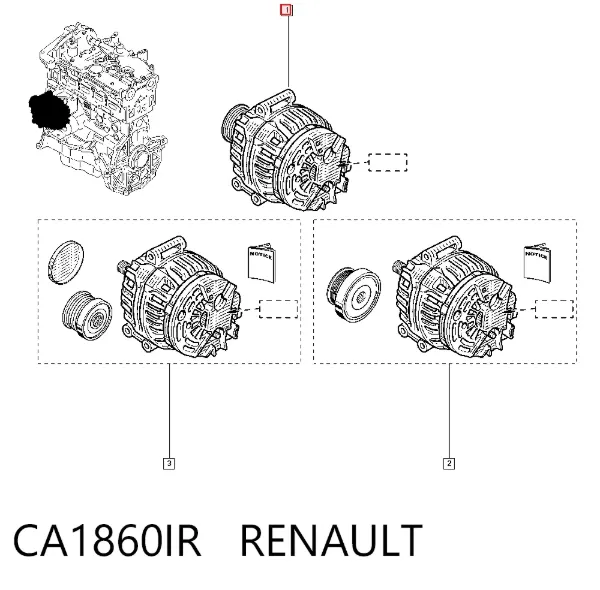 Генератор CA1860IR Renault (RVI)