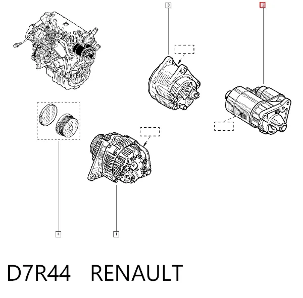 Стартер D7R44 Renault (RVI)