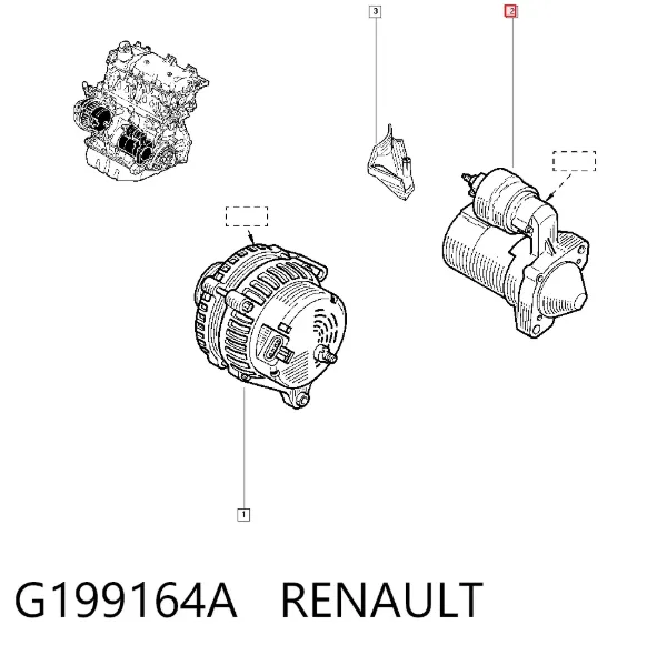 Стартер G199164A Renault (RVI)