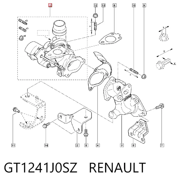 Турбіна GT1241J0SZ Renault (RVI)