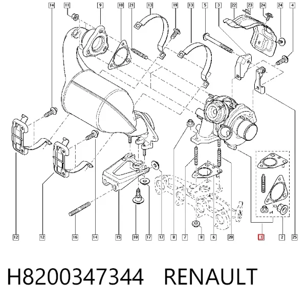Турбіна H8200347344 Renault (RVI)