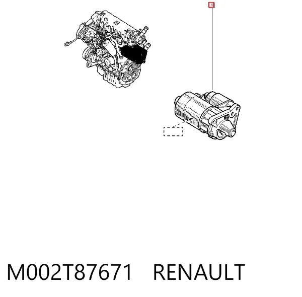 Стартер M002T87671 Renault (RVI)