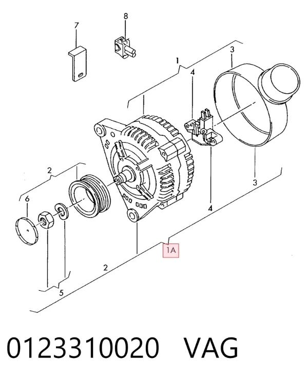 Генератор 0123310020 VAG