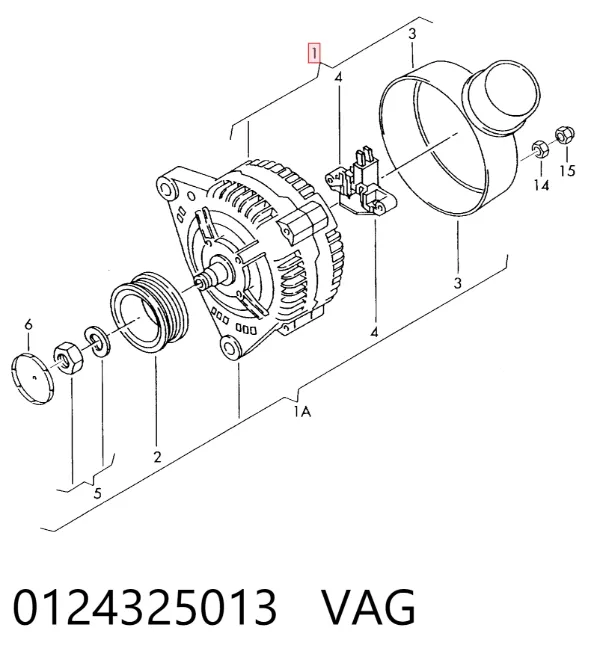 Генератор 0124325013 VAG