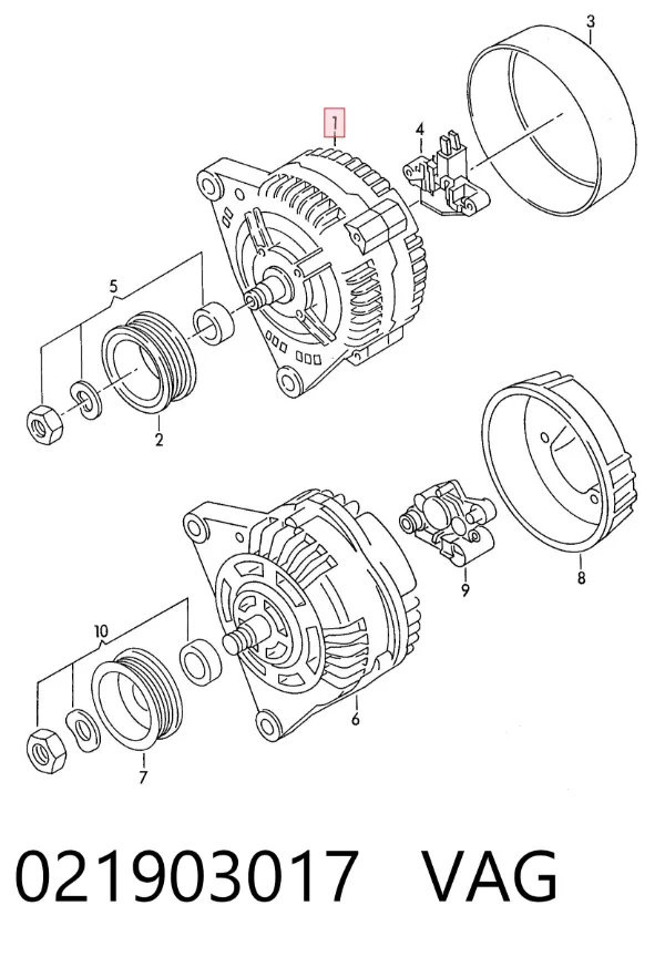 Генератор 021903017 VAG