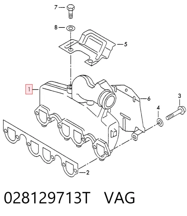 Впускний колектор 028129713T VAG