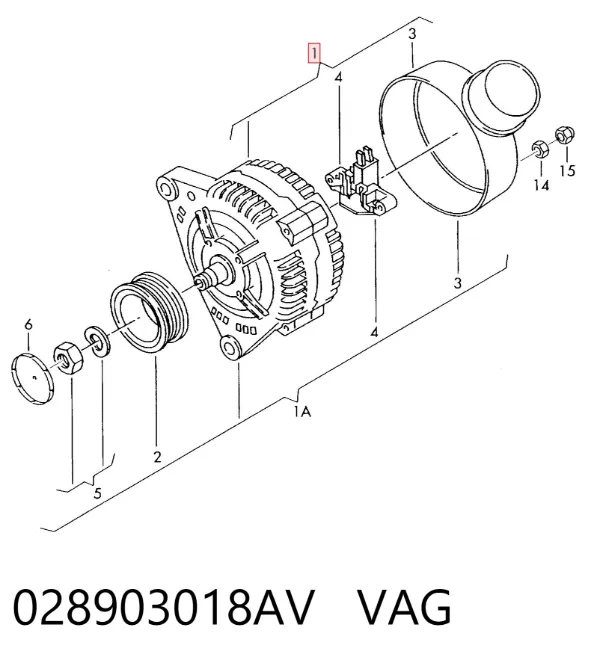 Генератор 028903018AV VAG